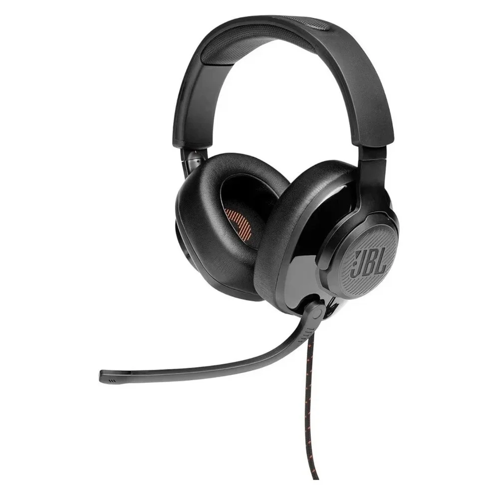 JBL Quantum 200 Harman, Black Gamer Headset, Wired Over Ear, Flip Up Mic Mute